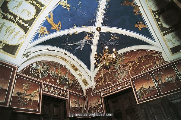 Lithuania, Vilnius, University (19th-20th century), Frescoes by Petras Repsys, stations of life (1976-1985)